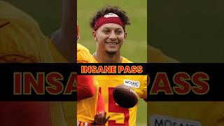 Patrick Mahomes INSANE BEHIND THE BACK PASS [upl. by Samuella]