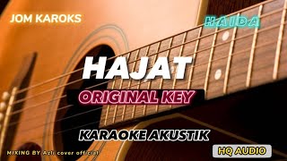 HAJAT  HAIDA  AKUSTIK KARAOKE  ORIGINAL KEY [upl. by Lathan291]