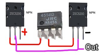 4558 ic Based Amplifier Circuit Diagram  JRC4558  2SC5200 Amplifier Circuit Diagram Study [upl. by Yssenhguahs]