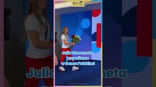 🥊 🥈 Julia Szeremeta srebrna medalistka IO przywitana w Domu Polskim paryż2024 olimpiada [upl. by Nnaer]