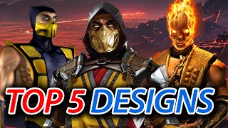 TOP 5 Designs of SCORPION in Mortal Kombat History [upl. by Cone35]