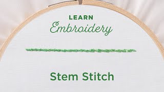 Embroidery 101 How to Embroider a Stem Stitch [upl. by Shari]