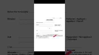 How to draft vakalatnama  learn in 1 minute vakalatnama legaldrafting lawyer [upl. by Ayoted]