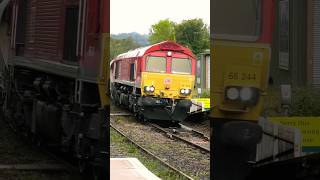 66244 passes Bodmin Parkway with china clay  train class66 freighttrain railway trainspotting [upl. by Esilec827]