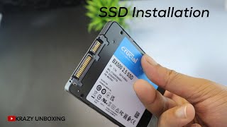 Crucial BX500 500GB 25inch SATA 3D NAND Internal SSD Upto 550 MBs Unboxing and Installation [upl. by Dustin229]