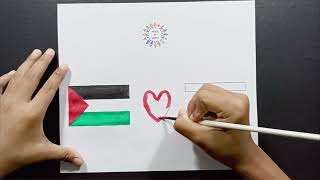 Mewarnai Bendera Palestina  Israel  Stop War Peace For All [upl. by Verdie]