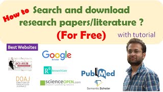 How to find and download research papers Best free websites tutorial Google scholar  Scihub etc [upl. by Aelem187]