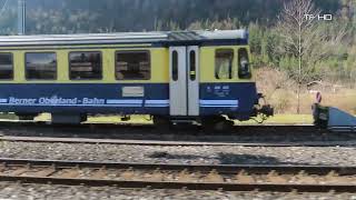 Zug Mitfahrt Interlaken Ost  Grindelwald  Wilderswil  Zweilütschinen  Train ride Viagem de trem [upl. by Barabas]