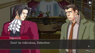 Edgeworth puts someone in the hospital with his trademark glare Spoilers for AAI2 Case 4 [upl. by Nylknarf]