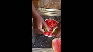 Watermelon with Lemon Chop and Squeeze Melon and Lemon Flavour [upl. by Anos]