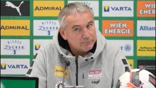 Pressekonferenz mit SK Austria KlagenfurtTrainer Peter Pacult nach der Niederlage beim SK Rapid [upl. by Licko]