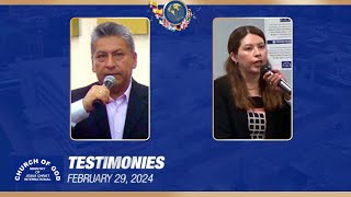 Testimonies  February 29 2024  CGMJCI [upl. by Jala]