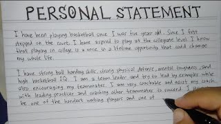 How To Write A Personal Statement Step by Step  Writing Practices [upl. by Noakes]