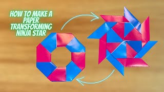 How To Make a Paper Transforming Ninja Star  Origami [upl. by Aerda237]