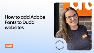 Tips amp Tricks How to Add Adobe Fonts to Duda Websites [upl. by Gow]