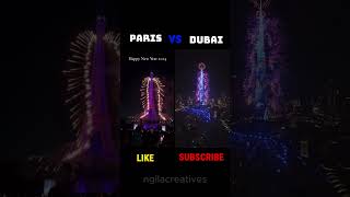 PARIS VS DUBAI  FIREWORKS SHOW  shorts dubai paris [upl. by Ajoop]