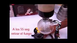 Bianco cafe  Uso de cafetera tipo Siphon [upl. by Eikin]