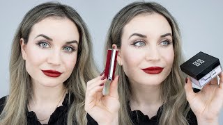 Givenchy Prisme Libre Loose Powder amp Givenchy Le Rouge Deep Velvet Matte Lipstick First Impressions [upl. by Jurgen101]