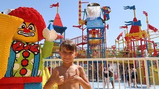 Legoland Water Park Slides Family Lego Fun [upl. by Georgeta]