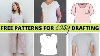 Use these FREE patterns for my SIMPLE drafting tutorials [upl. by Leakcim]