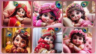 Cute little Krishna wallpaperdpz beautiful little Krishna images🥰 [upl. by Toddie545]