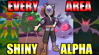 I Found a SHINY ALPHA in EVERY AREA in Pokémon Legends Arceus [upl. by Aihsekram]