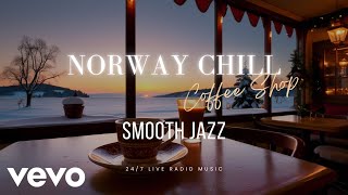 Cozy Snowy Lake Winter Jazz  Smooth Piano Instrumental for Relaxing Winter Nights Chilled Vibes 🍂☕ [upl. by Hunger]