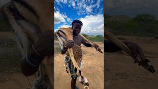 Mom I hunted a deer Im glad hadzabetribe villagelife documentary animals hunter [upl. by Cohl]