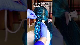 ASMR Hair Styling with Needle and Yarn shorts [upl. by Pierrepont787]