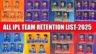 IPL 2025All Team Retention List 2025IPL Retention List Today IPL Latest UpdateIPL Retained List [upl. by Nosnor]