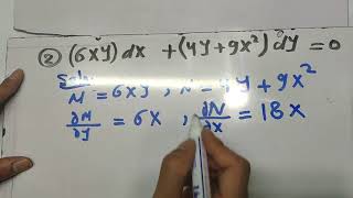 sec4part2 Ordinary Differential Eqns Differential Equation is nonExact Integrating factor [upl. by Ethel]