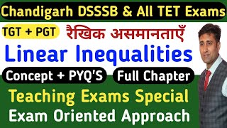 Inequalities  Linear Inequalities Best Concept  Short Tricks  Inequalities For TGT amp PGT Exams [upl. by Anderson]