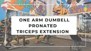 ONE ARM DUMBELL PRONATED TRICEPS EXTENSION [upl. by Elad59]