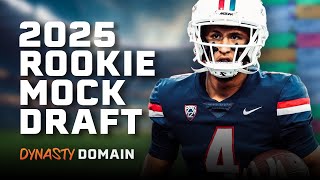 NEW 2025 Dynasty Rookie Mock Draft 2 Rounds [upl. by Edelson234]