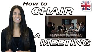 Chair a Meeting in English  Useful English Phrases for Meetings  Business English [upl. by Tterraj]