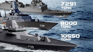 Super Frigates F126 vs Type26 vs FFG62  Why the F126 is so Big [upl. by Shivers781]