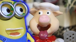 The Pig Who Ate Too Much Chef Jeffrey Show w Guest Minion FV Family Skit [upl. by Nrubloc]