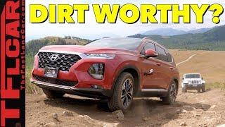 2019 Hyundai Santa Fe OffRoad Review Does a Locking Center Diff Help [upl. by Enelrad]