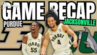 Purdue vs Jacksonville Game Recap [upl. by Ecirual]