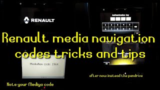 Renault media navigation codes tricks and tips [upl. by Oranneg]