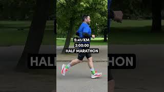 Half Marathon Paces in Real Time running training [upl. by Einor]