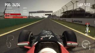 F1 2010 game Tire damaged Gameplay HD [upl. by Ailee]