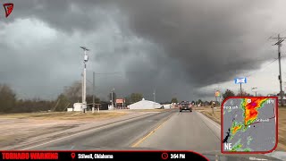 Chasing A PDS Tornado Warning In Oklahoma  Live As It Happened  11424 [upl. by Eelra]