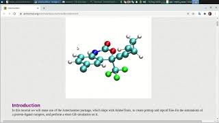 ANTECHAMBER  Modeling a drug compound using antechamber and the Generalized Amber Force Field [upl. by Yarled]