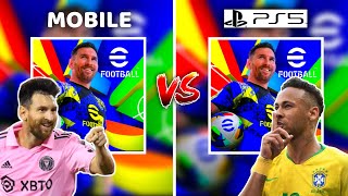 eFOOTBALL 2025 MOBILE Vs eFOOTBALL 2025 PS5PC COMPARISON GRAPHICS ANIMATION CELEBRATIONS [upl. by Nodyroc]