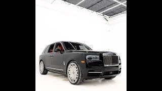 2022 RollsRoyce Cullinan black with mandarin orange interior luxurys [upl. by Ahsimaj]