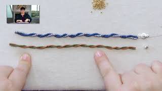 How to Add a Clasp to Two Bead Herringbone Rope [upl. by Draner]