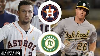 Houston Astros vs Oakland Athletics Highlights  April 17 2019 [upl. by D'Arcy]