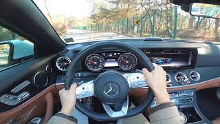 2020 Mercedes Benz E220d cabriolet AMG line quot No language POV review quot  pure sound top down drive [upl. by Aik177]