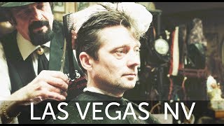 💈 Scissor Slinging Las Vegas Haircut Experience at Cliffs Barber Corral [upl. by Eniowtna738]